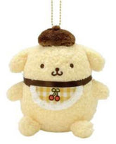 Cherry Yellow Check Baby Pompompurin Plush Keychain